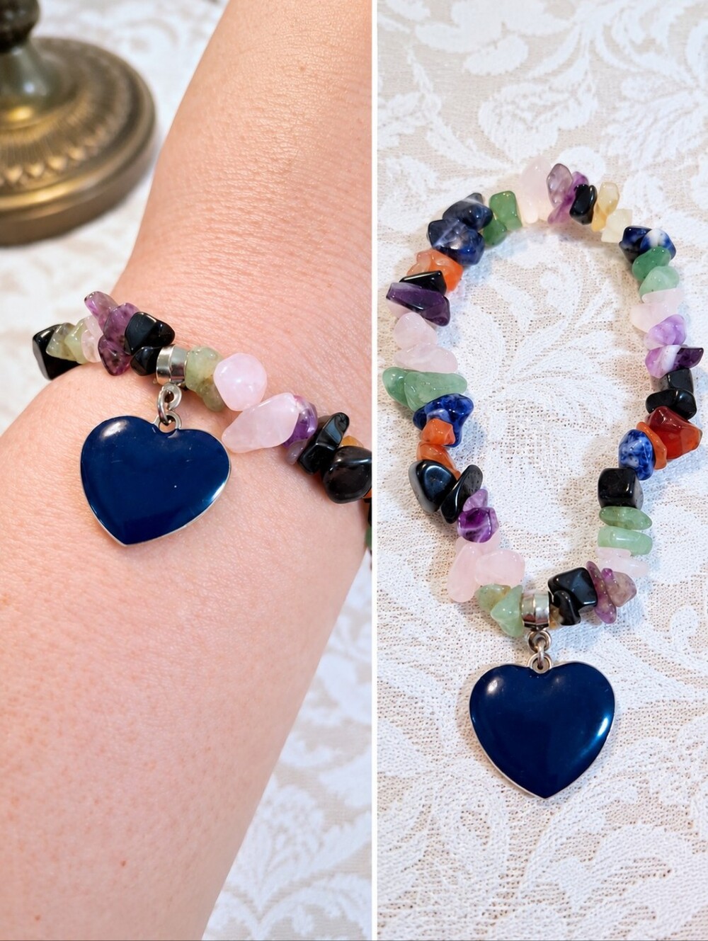 MysticHeart Natural Gemstone Bracelet